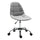 Chaise de bureau opérative en tissu velouté gris