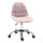 Chaise de bureau opérative en tissu velouté rose