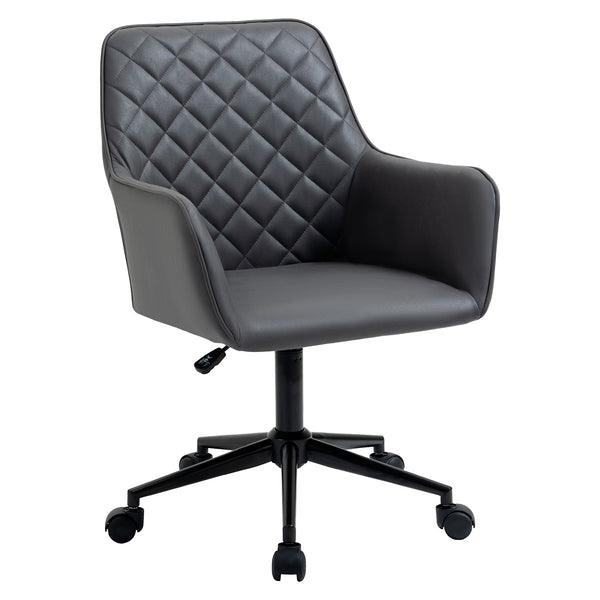 Chaise de bureau opérationnelle en similicuir gris sconto