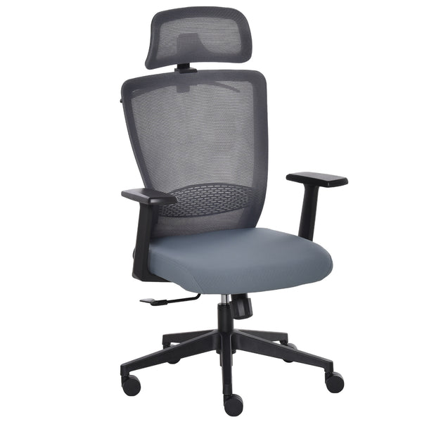 Chaise de bureau de direction 67x66x110-120 cm en tissu résille gris online
