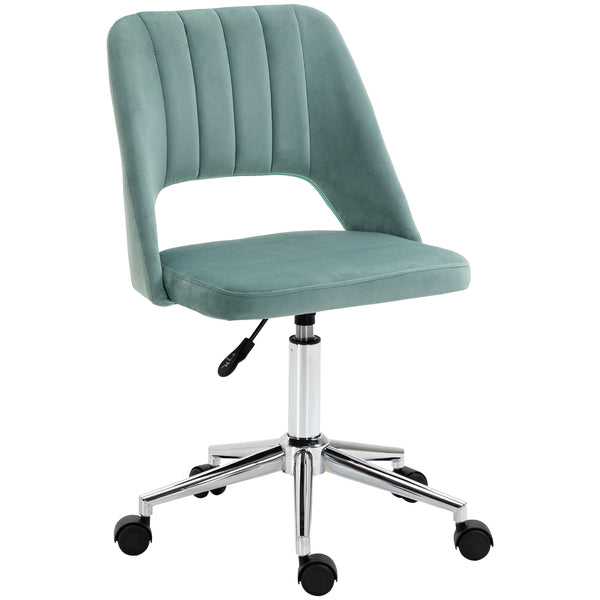 Chaise de Bureau Opérationnelle 49x54x79-91 cm en Tissu Velours Vert sconto