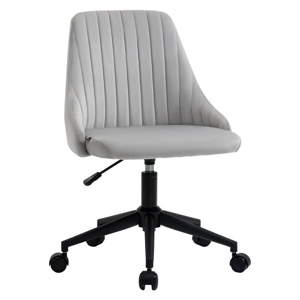 acquista Chaise de Bureau Opérationnelle 50x58x77-85 cm en Tissu Effet Velours Gris