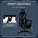 Sedia da Gaming Ergonomica 65x65x119-129 cm in Tessuto Nero-5