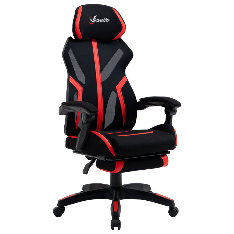 Sedia da Gaming Ergonomica 65x65x119-129 cm in Similpelle Nera-1