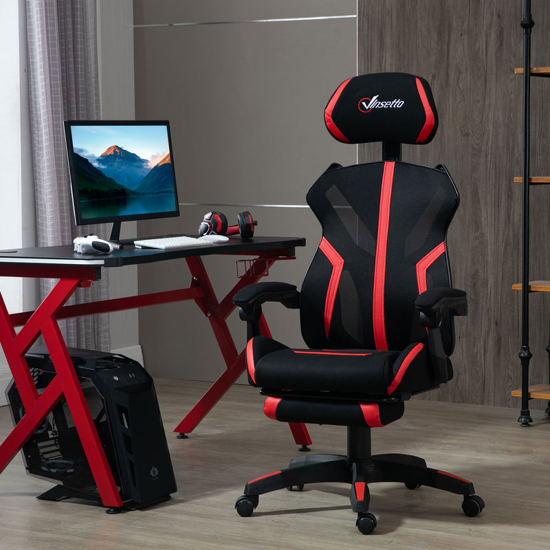 Sedia da Gaming Ergonomica 65x65x119-129 cm in Similpelle Nera-2