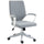 Chaise de bureau Task 62x69x92-102 cm en tissu effet lin gris