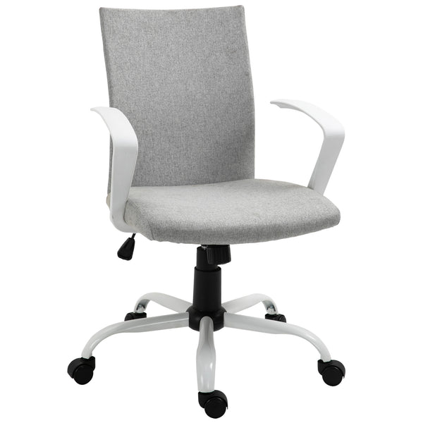 sconto Chaise de bureau ergonomique et pivotante en tissu gris 61x61x89-99 cm