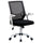Chaise de bureau de travail 62,5x55x94-104 cm en tissu noir