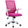 Chaise de bureau opérative 62,5x55x94-104 cm en tissu rose
