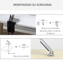 Supporto Monitor da 13"-32" per Scrivania in Acciaio Argento-7