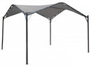 Gazebo da Giardino in Acciaio 3,5x3,5m Bauer Onda Grigio e Nero-1