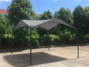 Gazebo da Giardino in Acciaio 3,5x3,5m Bauer Onda Grigio e Nero-2