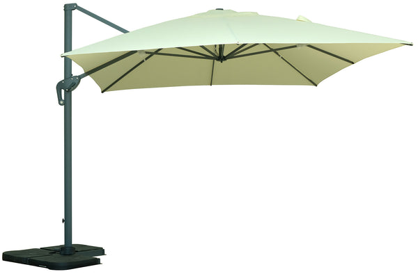 acquista Parasol de jardin aluminium décentralisé 3x4m Bauer Roma Ecru