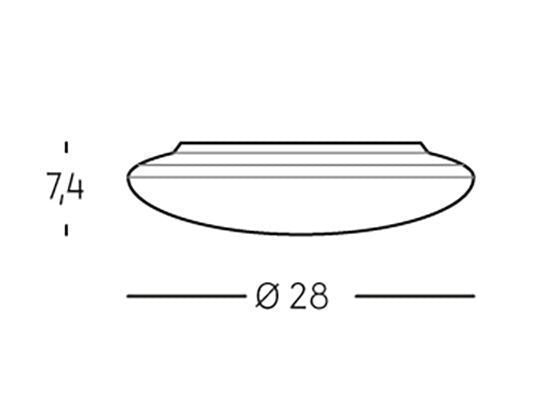 Plafoniera Tonda da Interno a LED 24W 3000K Sovil Bianca-2