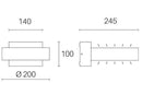 Applique da Esterno a LED 16W 3000K Sovil Bianco-2