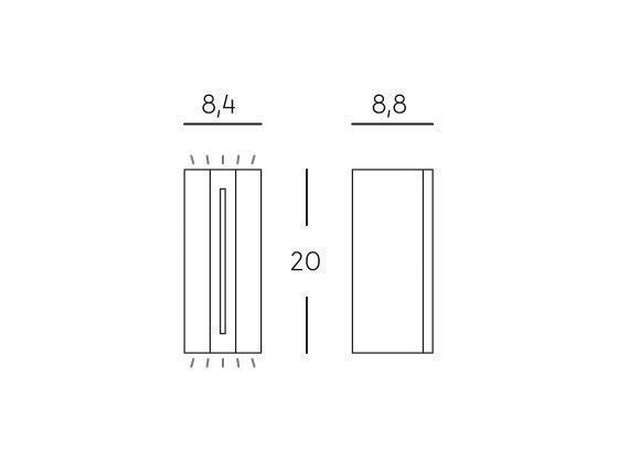 Applique da Esterno a LED 8W+4W 4000K Sovil Bianco-2