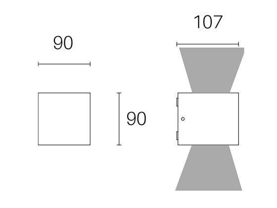 Applique da Esterno a LED 6W+6W 4000K Sovil Grigio-2