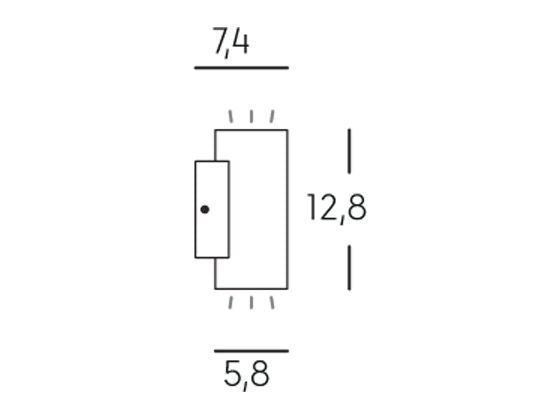 Applique da Esterno a LED 3W+3W 4000K Sovil Bianco-2