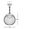 Lampada a Sospensione da Esterno a LED 20W 4000K Sovil Bianco-2