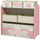 Scaffale Portagiochi per Bambini 63x30x66 cm 6 Contenitore Rimovibili Rosa