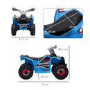 Mini Quad Elettrico per Bambini 6V Blu Grigio e Nero-3