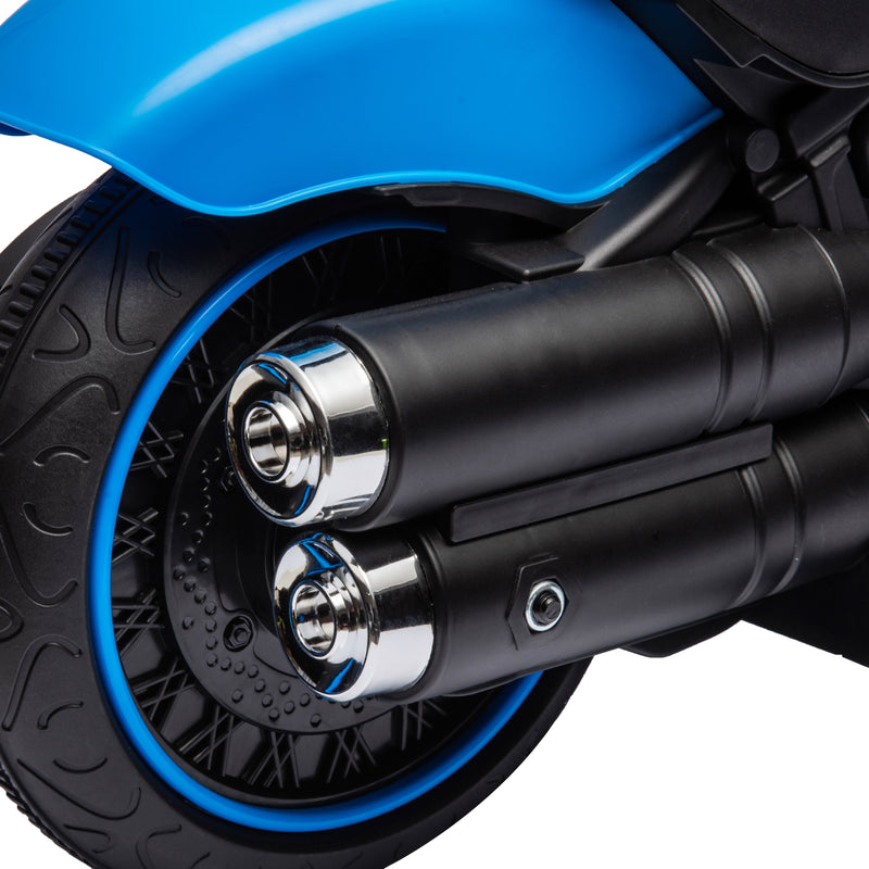 Moto Elettrica per Bambini 6V Blu e Nero-9