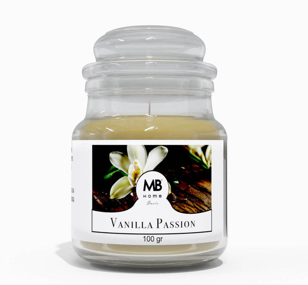 sconto Bougie Parfumée 100 gr en Pot Verre Cire Végétale Passion Vanille