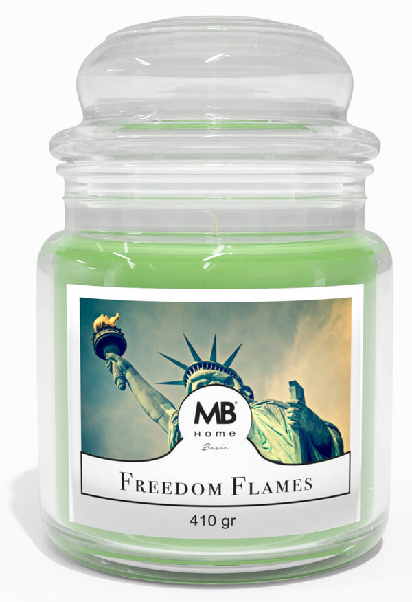 acquista Bougie Parfumée 410 gr en Pot Verre Cire Végétale Flammes Liberté