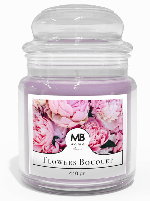 prezzo Bougie Parfumée 410 gr en Pot Verre Cire Végétale Bouquet de Fleurs