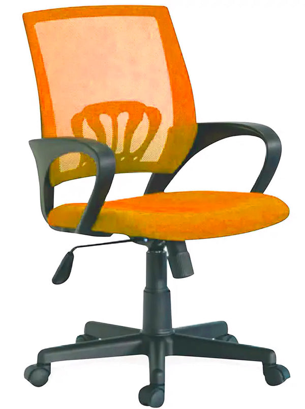 sconto Fauteuil de bureau exécutif en tissu Dattilo Vanessa Orange