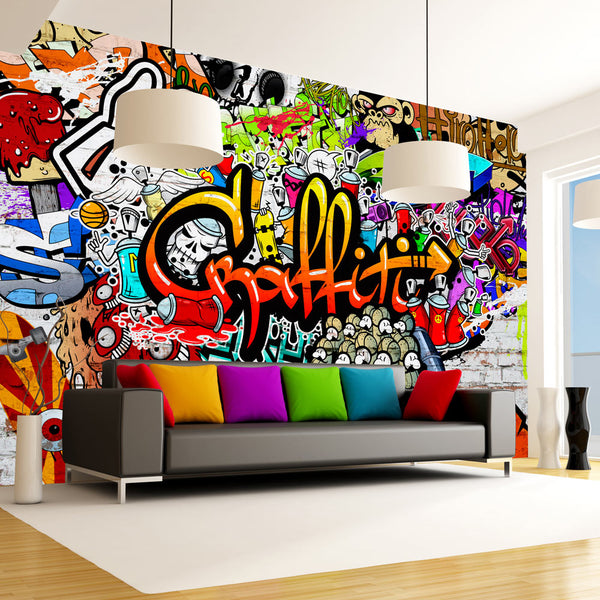 online Autocollant - Papier Peint Graffiti Coloré Erroi