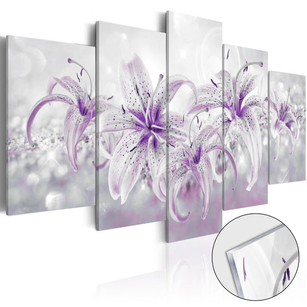 Tableau sur Verre Acrylique - Graces Violettes 100x50cm Erroi online