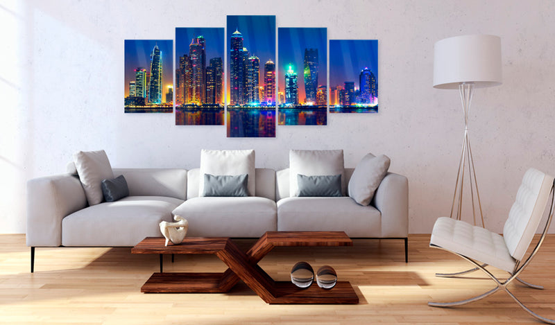 Quadro su Vetro Acrilico - Nights in Dubai 100x50cm Erroi-2