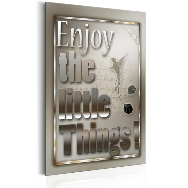 prezzo Plaque en Métal - Sentences - Enjoy The Little Things 31x46cm Erroi