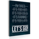 Targa In Metallo - Life Manifesto - Let'S Go! 31x46cm Erroi-1