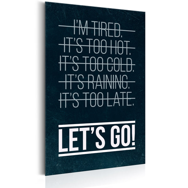 online Plaque en tôle - Manifeste de la vie - Let's Go ! 31x46cm Erreurs
