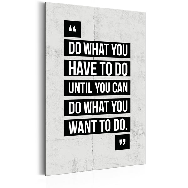 online Plaque en Métal - Life Manifesto - Do What You Have To Do 31x46cm Erroi