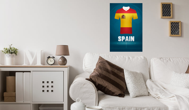 Targa In Metallo - Football - Spain 31x46cm Erroi-2