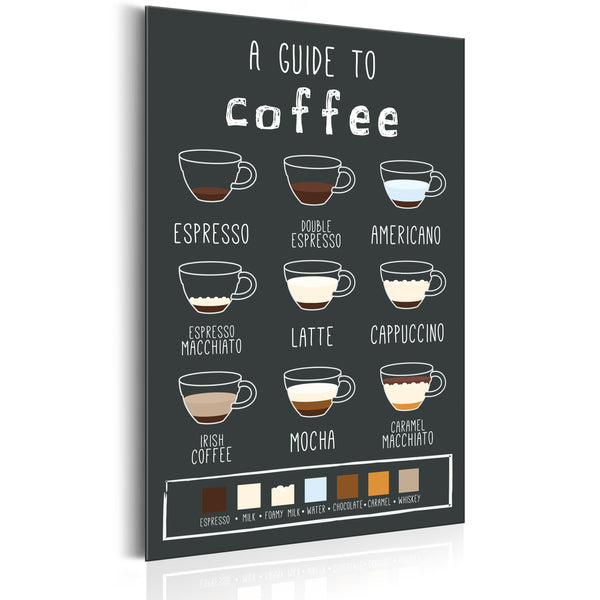 Plaque en Métal - Coffee Lovers - A Guide To Coffee 31x46cm Erroi online