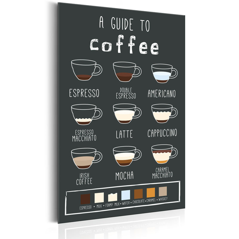 Targa In Metallo - Coffee Lovers - A Guide To Coffee 31x46cm Erroi-1