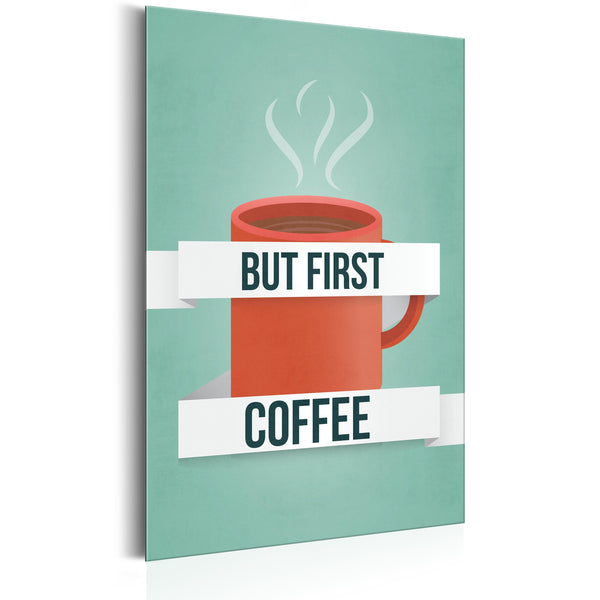 prezzo Plaque en Tôle - Coffee Lovers - But First Coffee 31x46cm Erroi