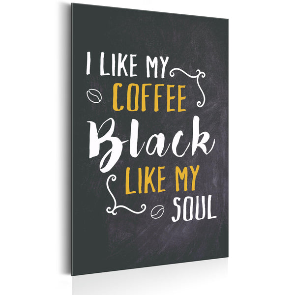 prezzo Plaque En Métal - Coffee Lovers - Noir Comme Mon Âme 31x46cm Erroi