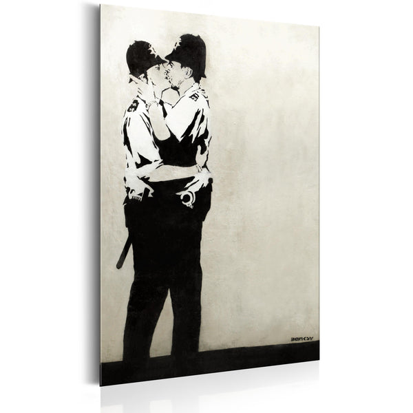 sconto Plaque en Métal - Kissing Coppers By Banksy 31x46cm Erroi