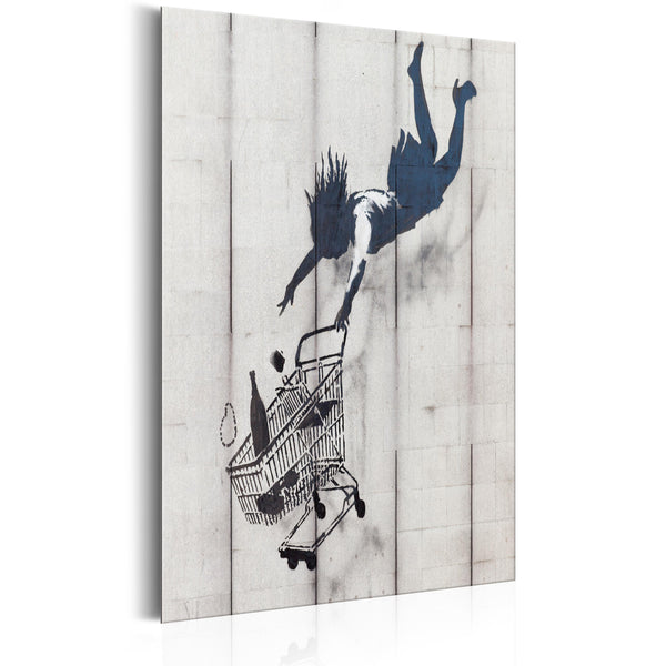 Plaque en Métal - Shop Til You Drop By Banksy 31x46cm Erroi prezzo