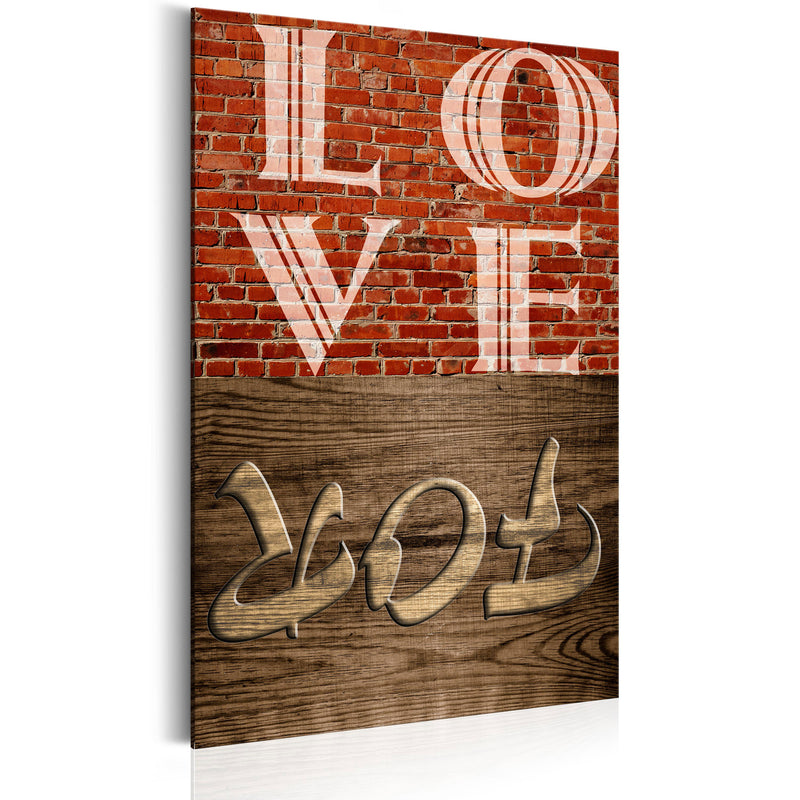 Targa In Metallo - Words Puzzle - Love 31x46cm Erroi-1