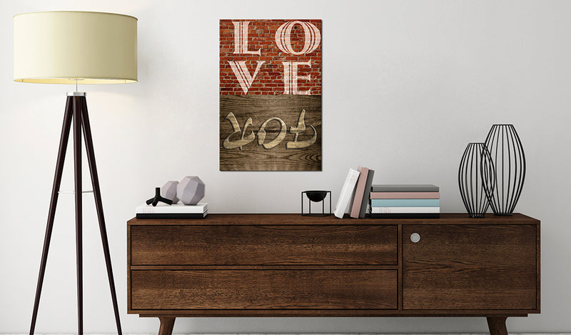 Targa In Metallo - Words Puzzle - Love 31x46cm Erroi-2