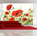 Fotomurale - Country Poppies 400X270 cm Carta da Parato Erroi-1