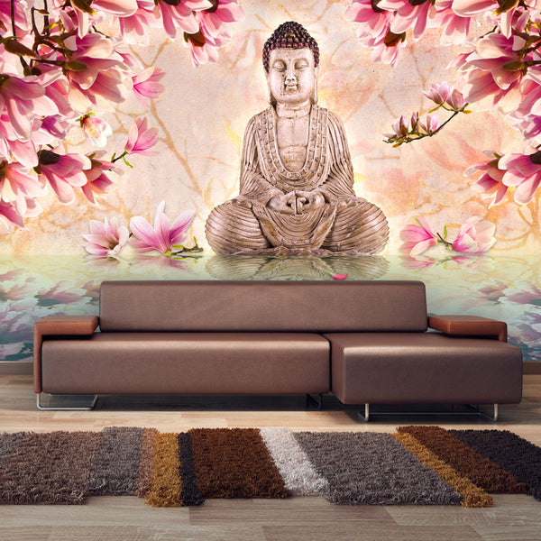 sconto Papier Peint Fresque Bouddha Et Magnolia Erroi