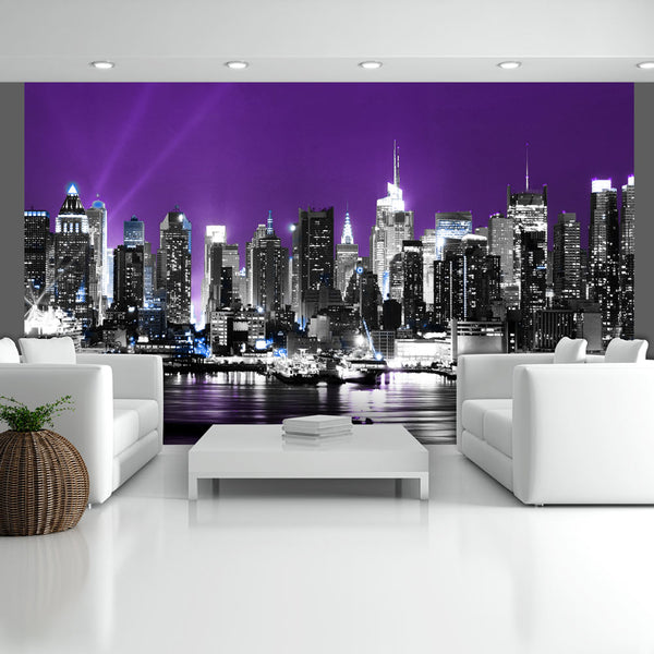 Papier Peint Fresque - Ciel Pourpre Au-Dessus De Ny 450x270cm Erroi online