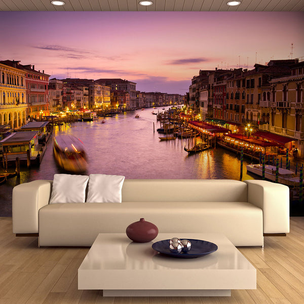 Papier Peint Fresque - Venise Ville Des Amoureux La Nuit 450x270cm Erroi acquista